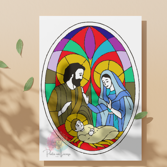 Kit pinta por números - Pesebre Nacimiento Jesús - Natividad