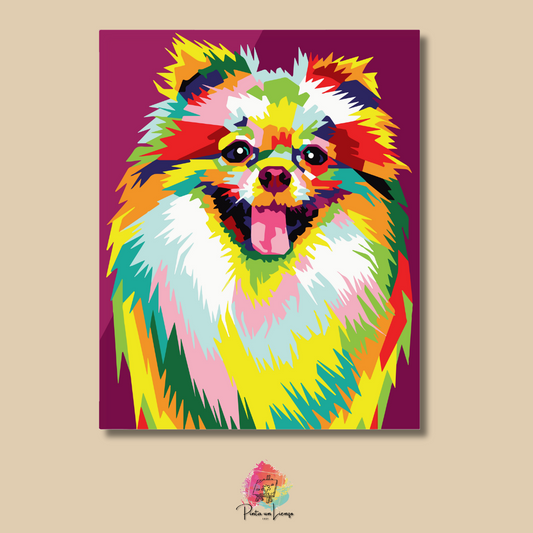 Kit para pintar por números - Pomerania Pop Art