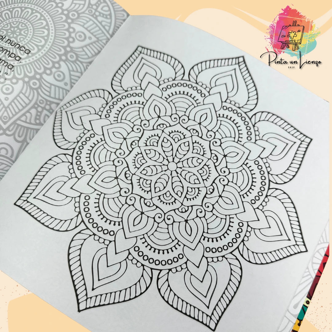 Kit Libro de Mandalas Pasta Dura + Plumones o colores