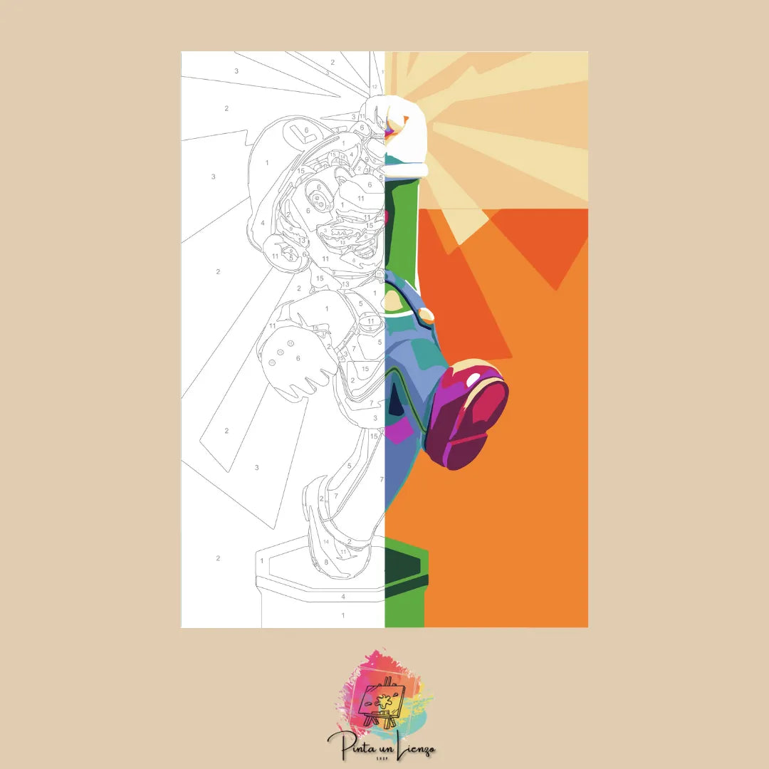 Kit de Lienzo para pintar por números - Luigi