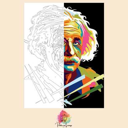 Kit para pintar por números - Albert Einstein