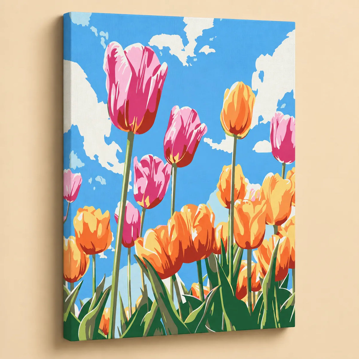 Kit para pintar por números - Campo de Tulipanes