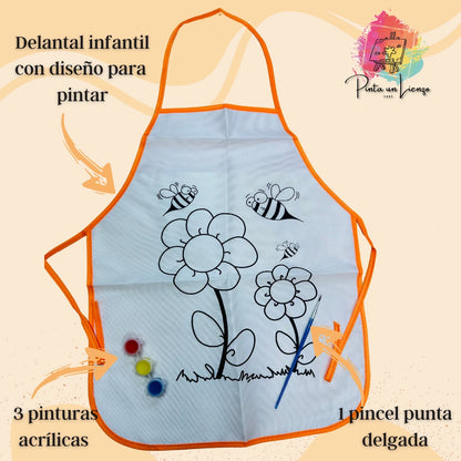 Delantal infantil para pintar