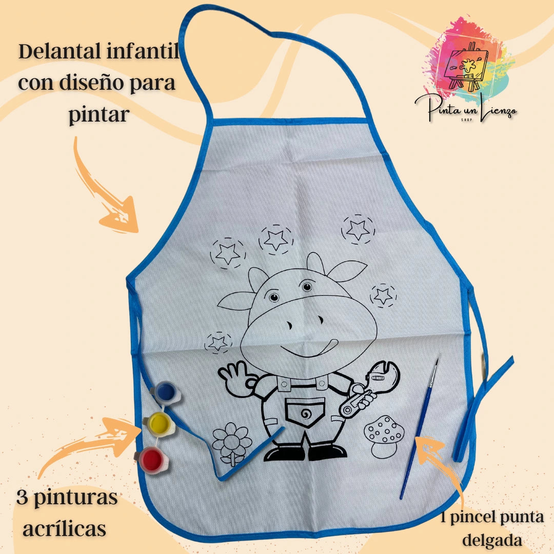 Delantal infantil para pintar