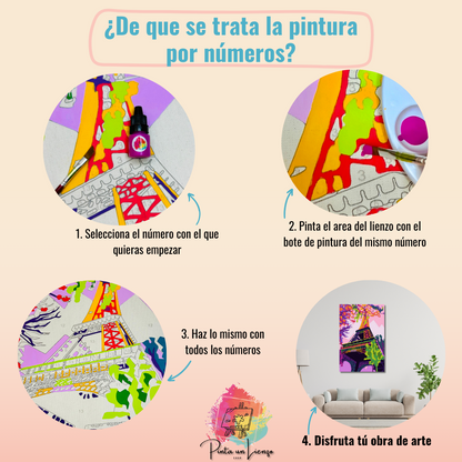 Kit pinta por números - Paisaje La Naturaleza y la Nieve