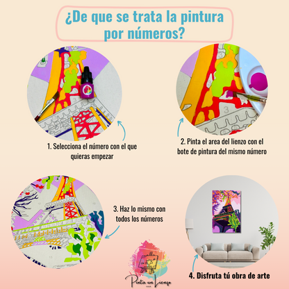 Kit para pintar por números - Golden Retriever colores