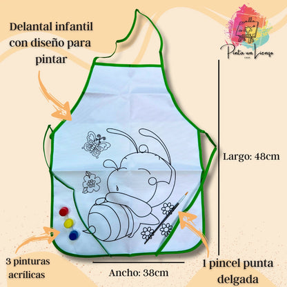 Delantal infantil para pintar