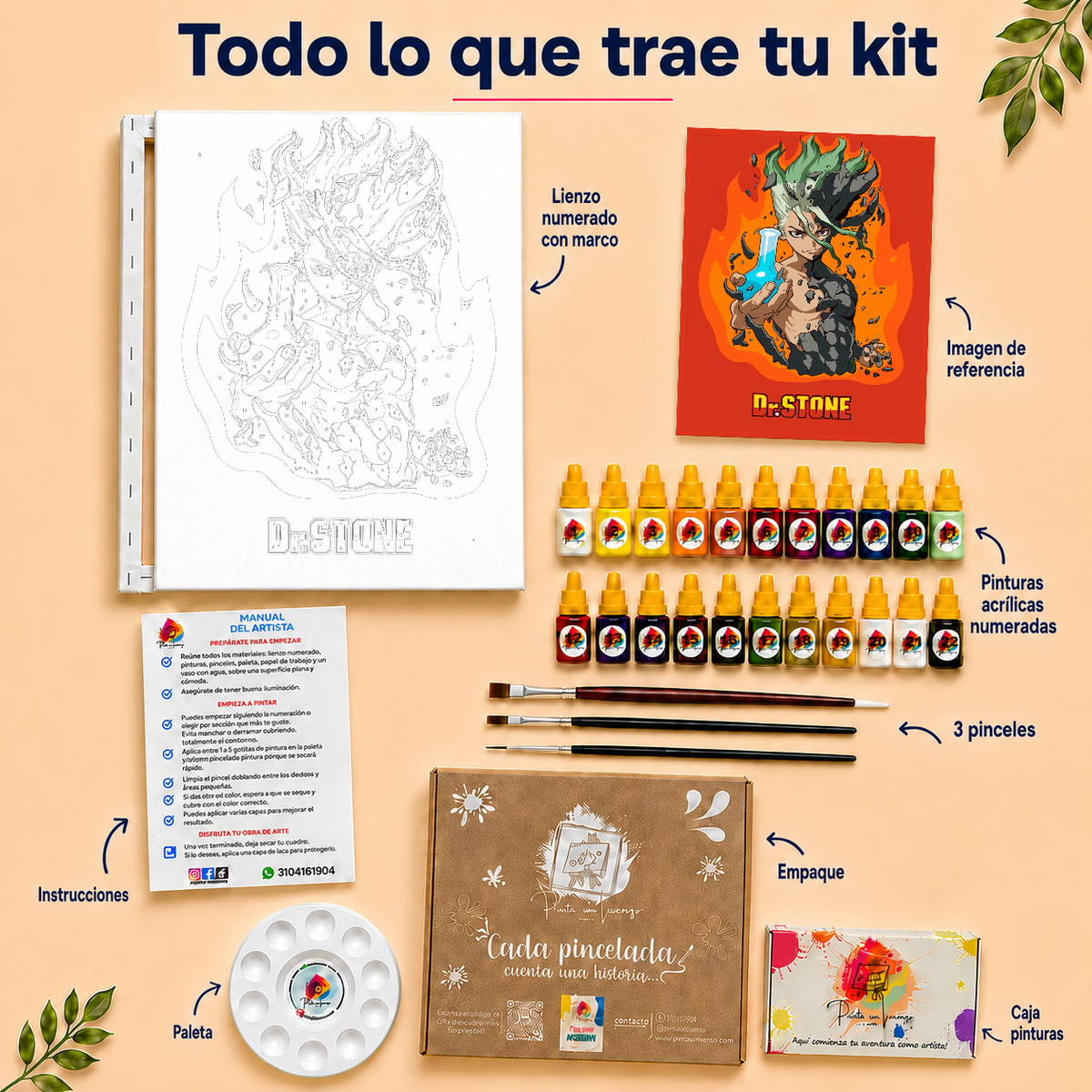 Kit para pintar por números - Dr. Stone