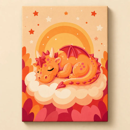 Kit de Lienzo para pintar por números - Dragón Animado
