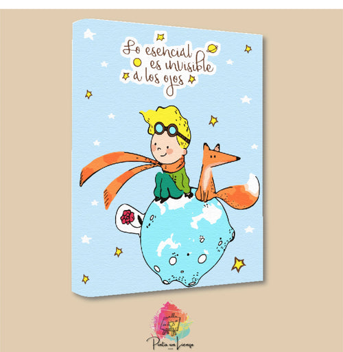 Kit para pintar por números - El Principito, Zorro y la Flor