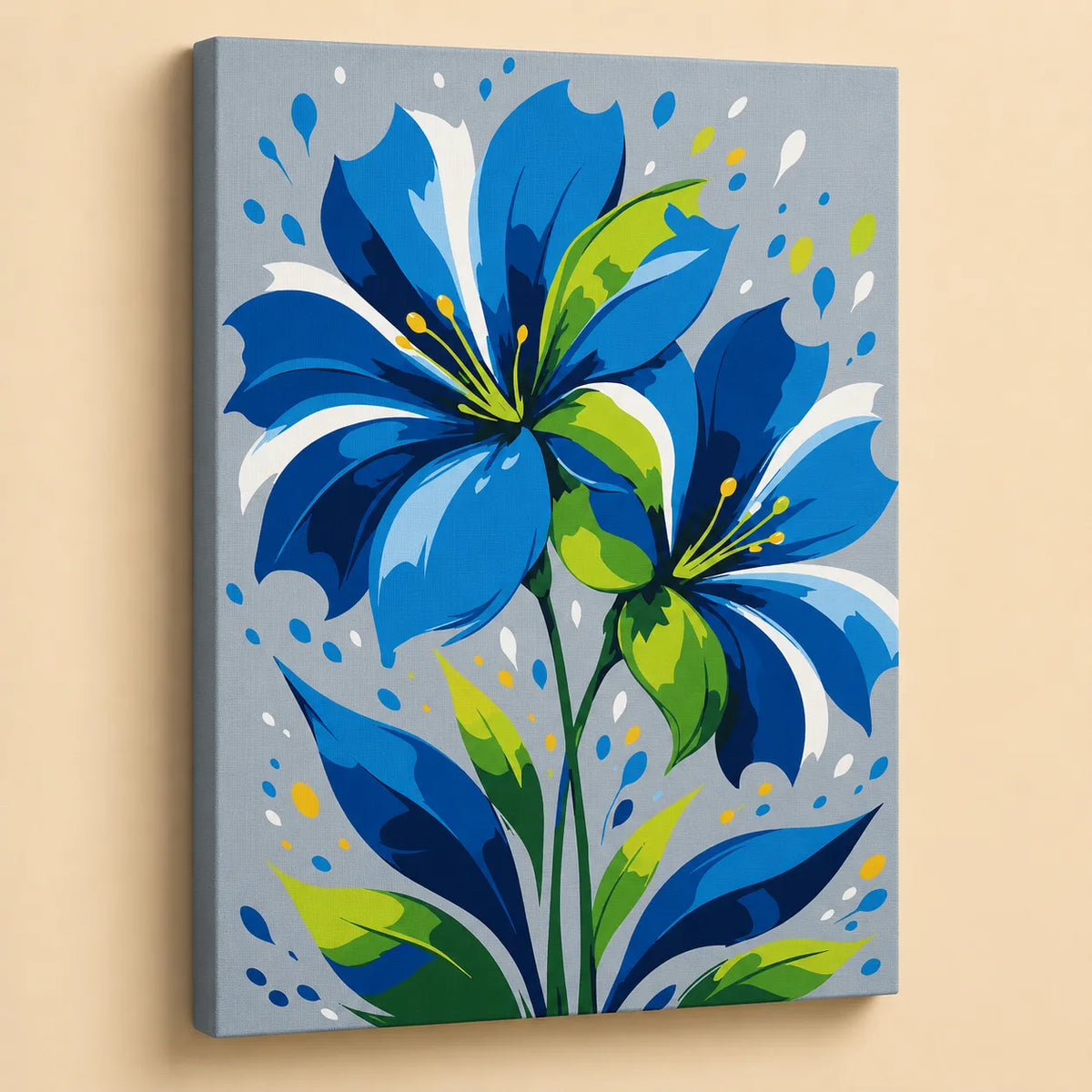 Kit de Lienzo para Pintar por Números - Flores de Lirio