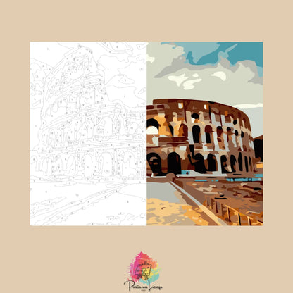 Kit para pintar por números - Coliseo Romano