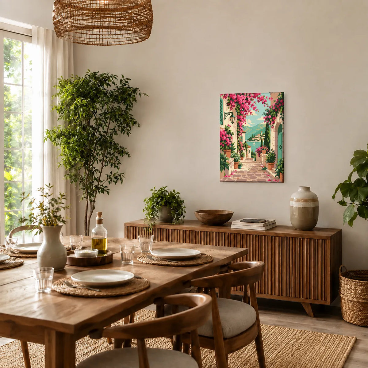 Kit para pintar por números - Jardín Mediterraneo
