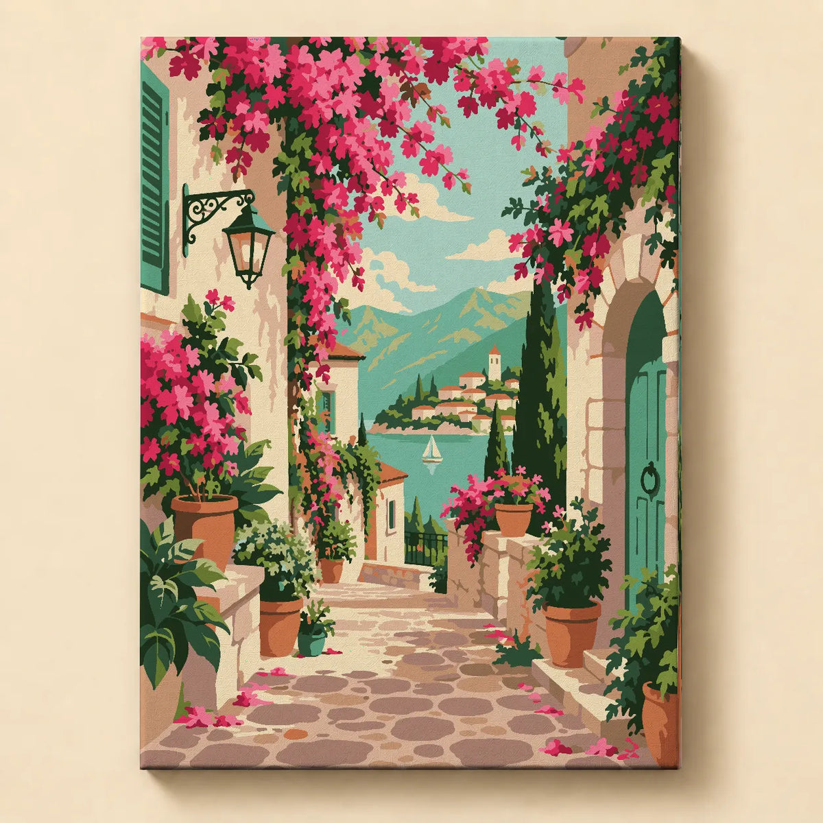Kit para pintar por números - Jardín Mediterraneo