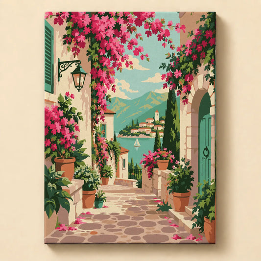 Kit para pintar por números - Jardín Mediterraneo