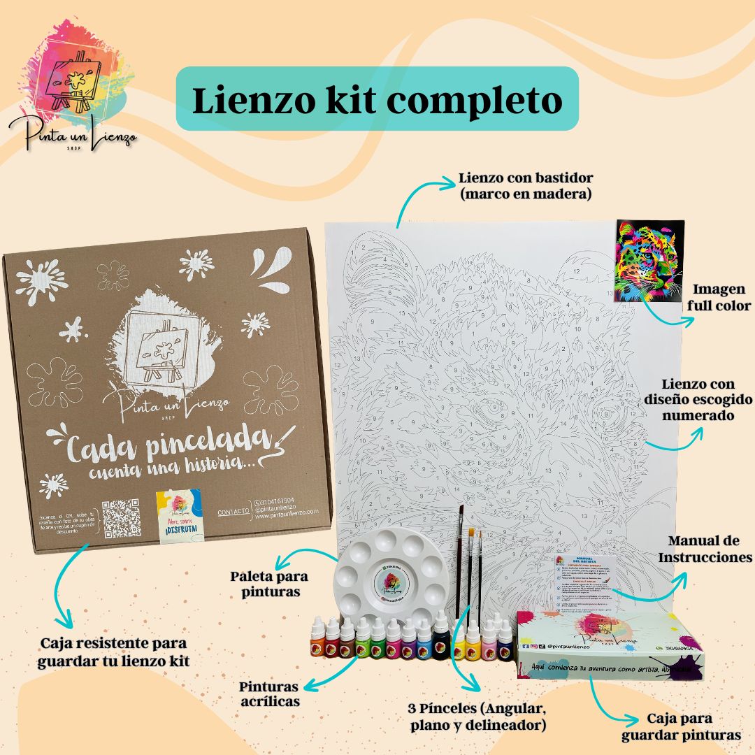 Kit pinta por números - Sagrado Corazón de Jesús