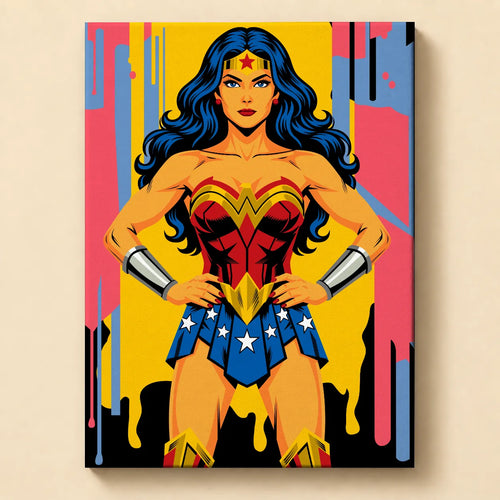 Kit de Lienzo para pintar por números - La Mujer Maravilla