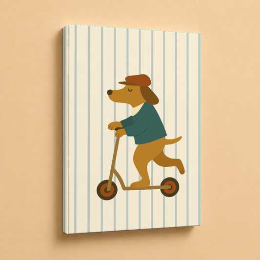 Kit de Lienzo para pintar por números - Perro patineta