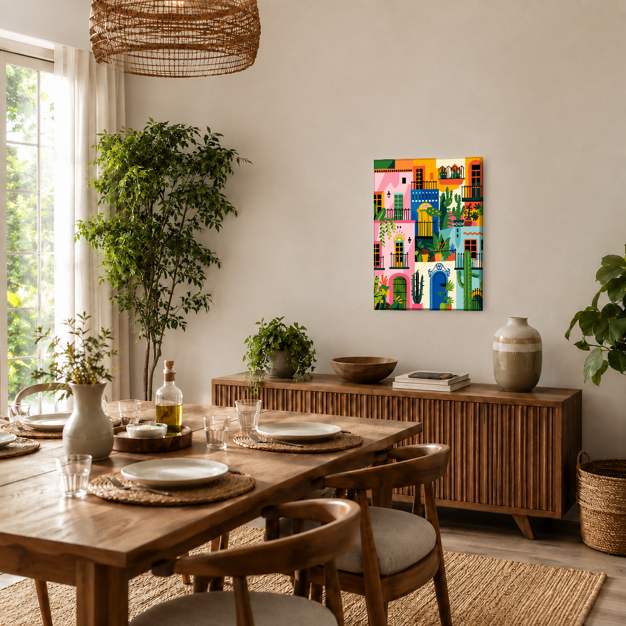 Kit para pintar por números - Fachada Puertas Mexicanas