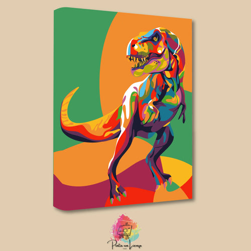 Kit de Lienzo para pintar por números T-Rex