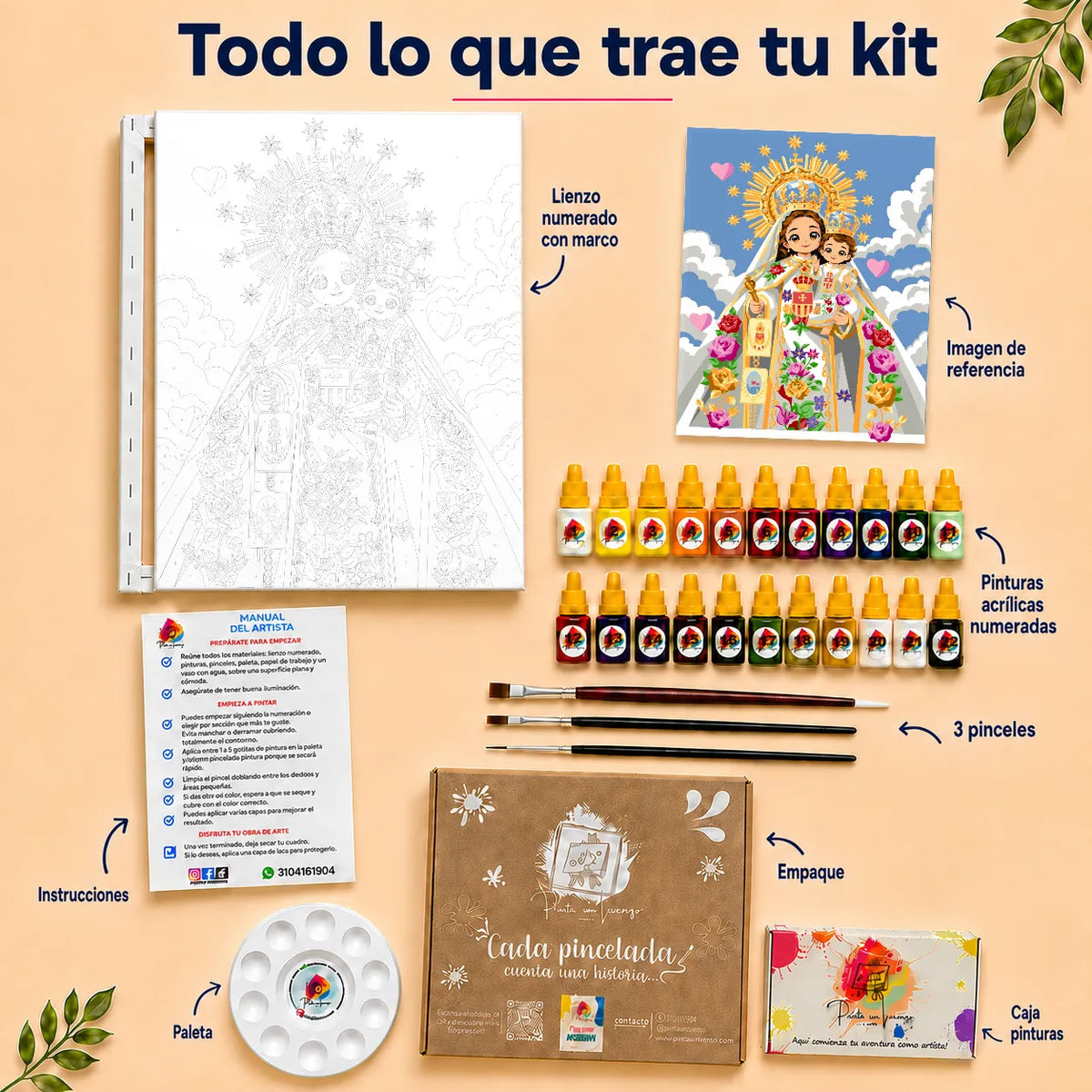 Kit pinta por números - Virgen de la Misericordia