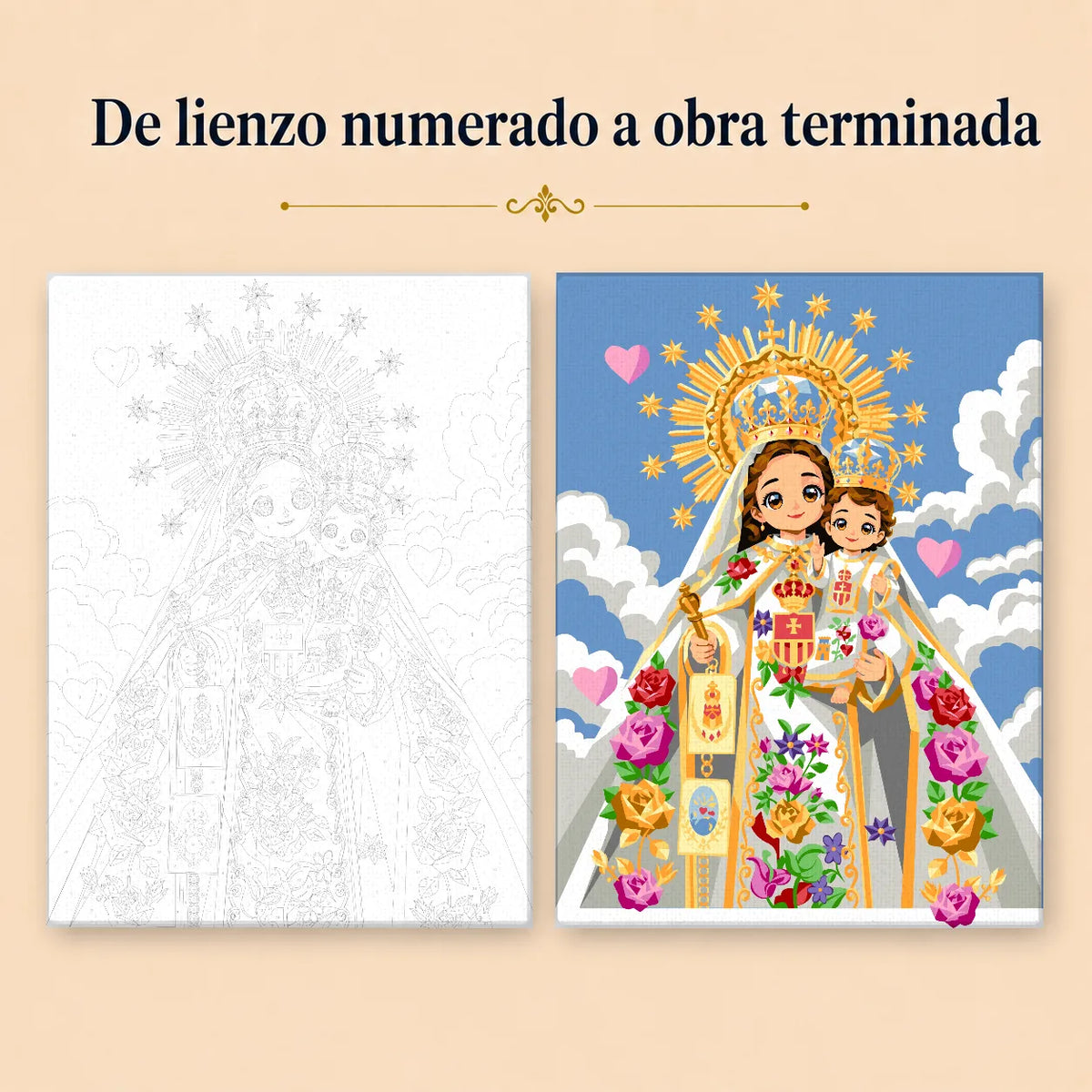 Kit pinta por números - Virgen de la Misericordia