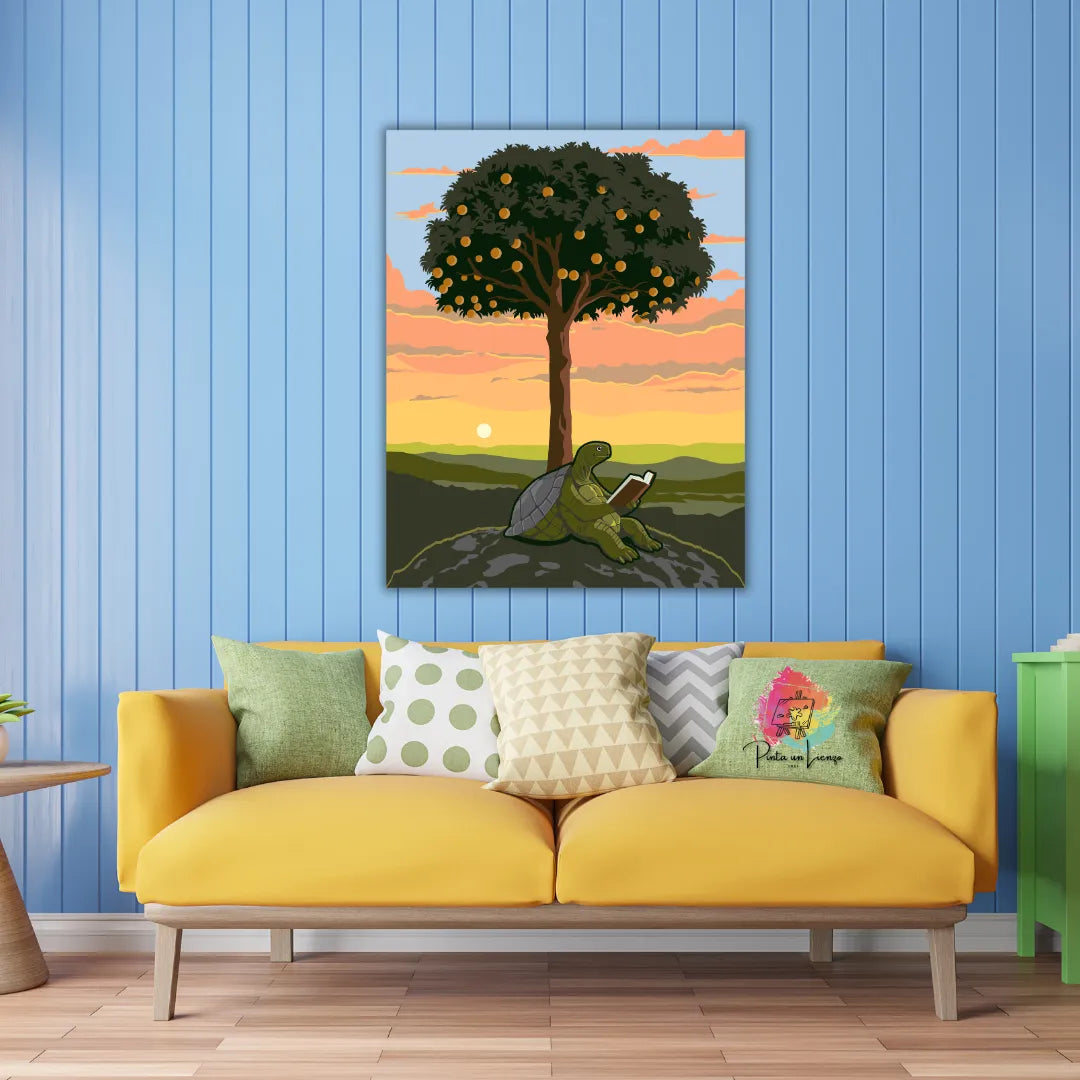 Kit para pintar por números - Tortuga bajo el arbol