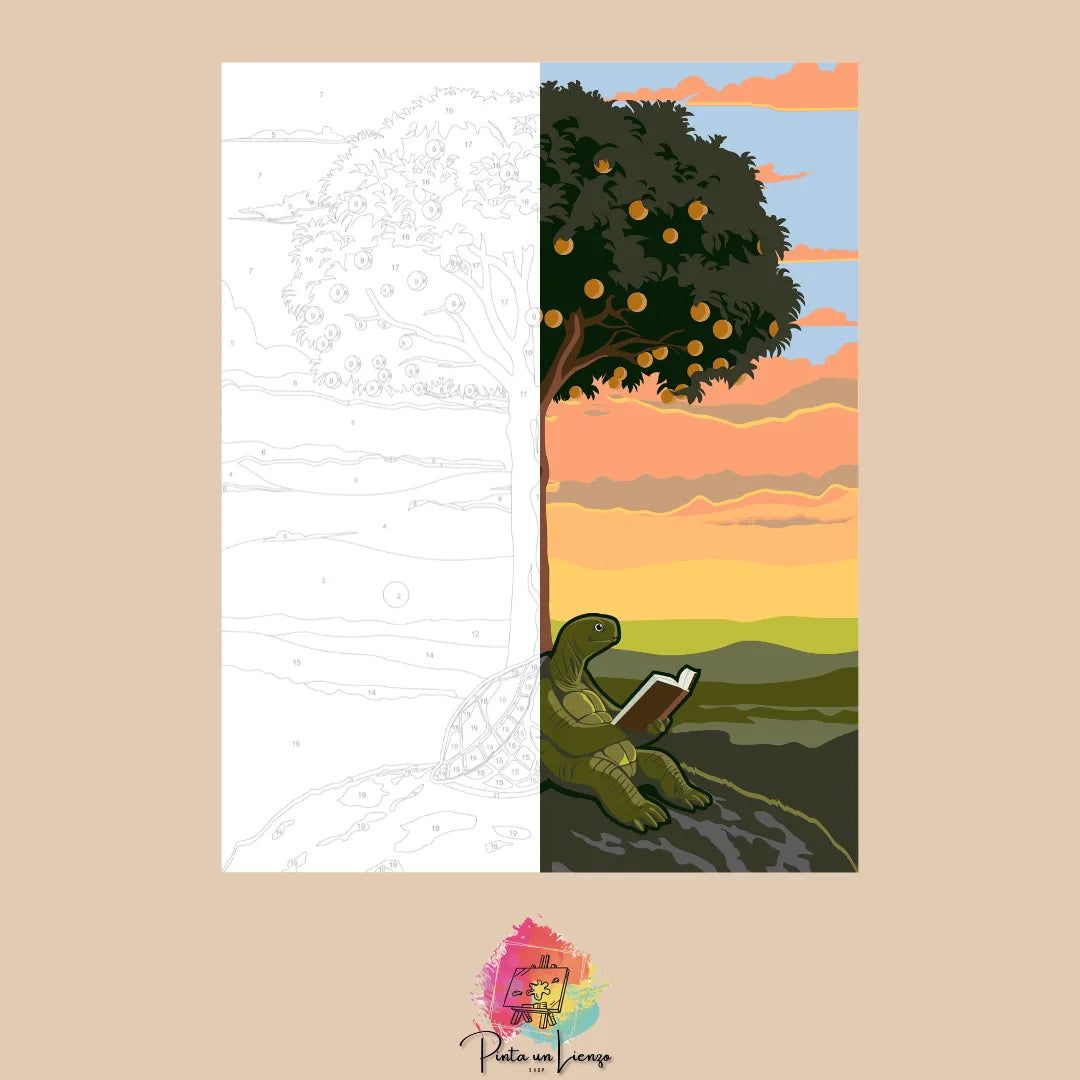 Kit para pintar por números - Tortuga bajo el arbol