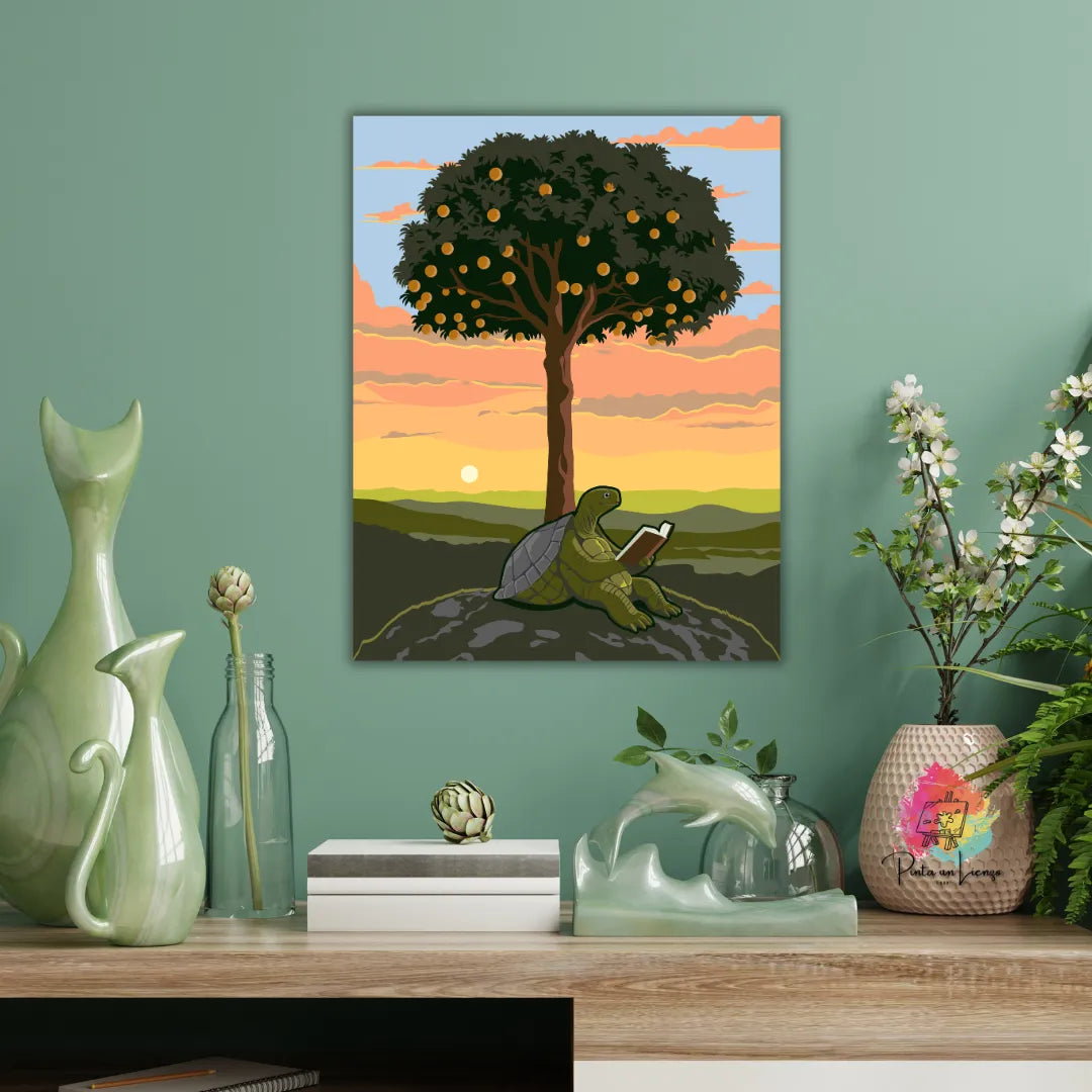 Kit para pintar por números - Tortuga bajo el arbol