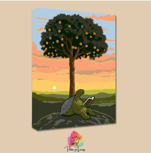 Kit para pintar por números - Tortuga bajo el arbol