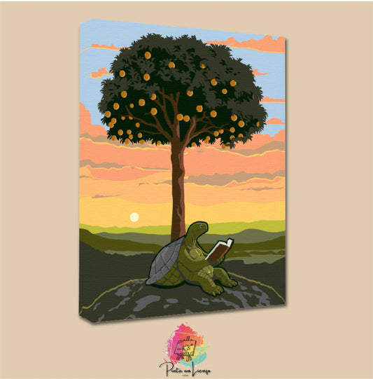 Kit para pintar por números - Tortuga bajo el arbol