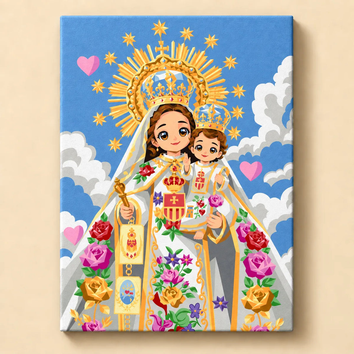 Kit pinta por números - Virgen de la Misericordia