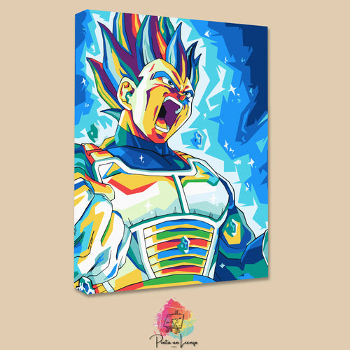 Kit de Lienzo para pintar por números - Vegeta Dragón Ball Z