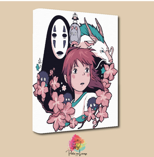 Kit para pintar por números - Viaje de chihiro