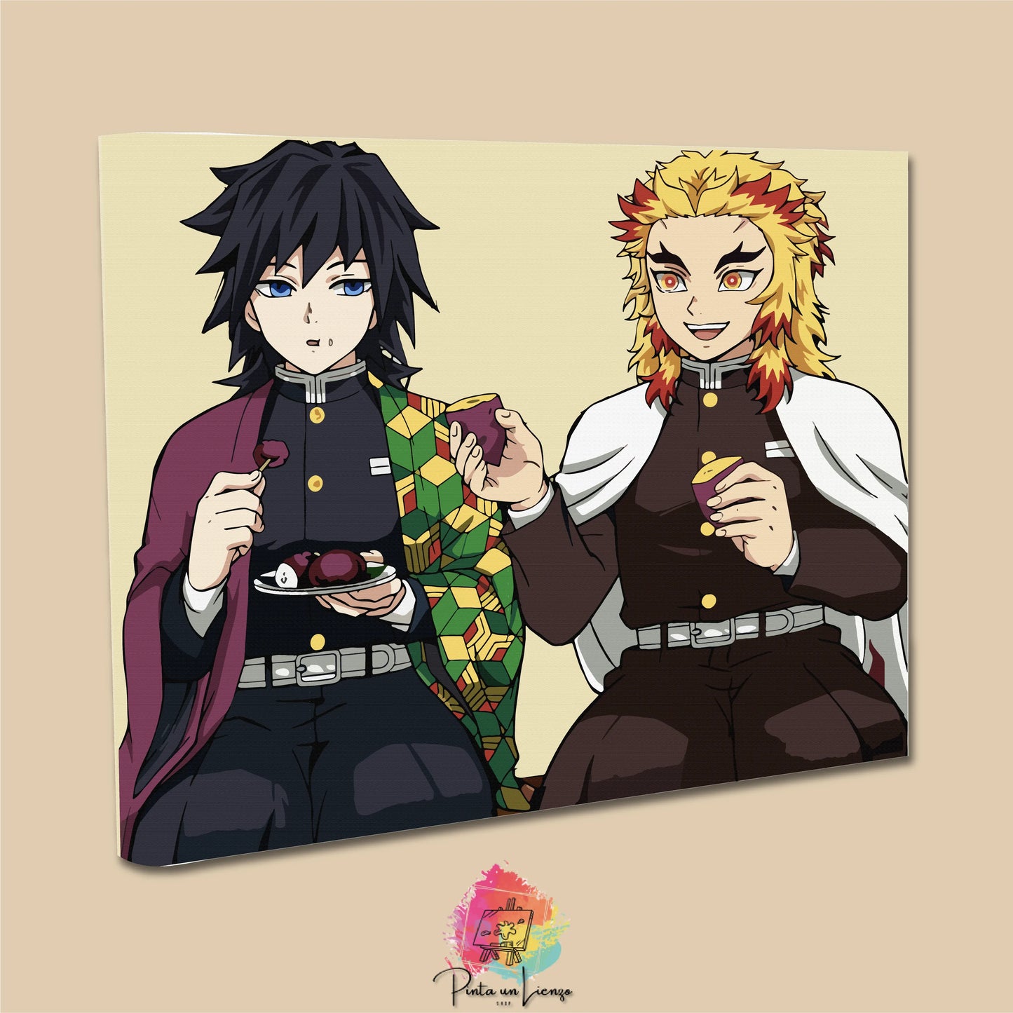 Kit para pintar por números - Rengoku y Tomioka
