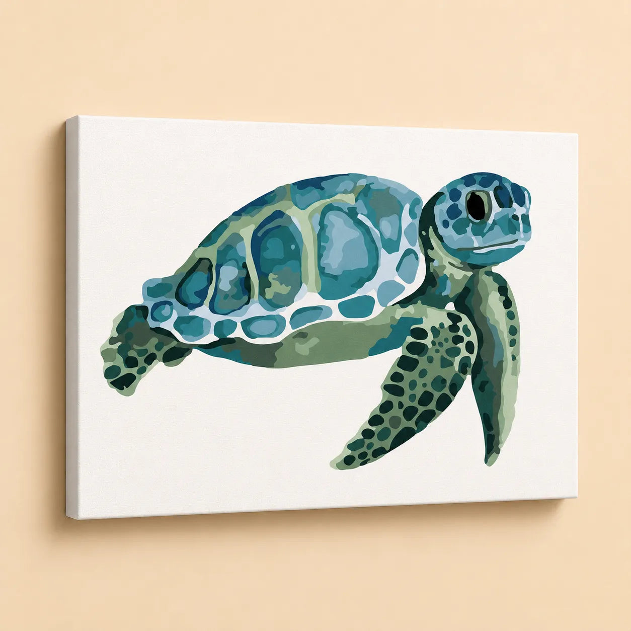 Kit de Lienzo para Pintar por Números - Tortuga Marina Carey