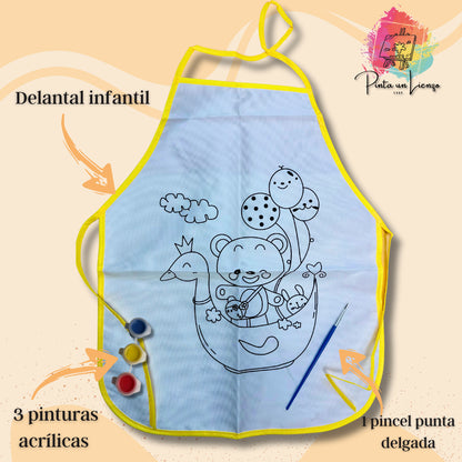 Delantal infantil para pintar