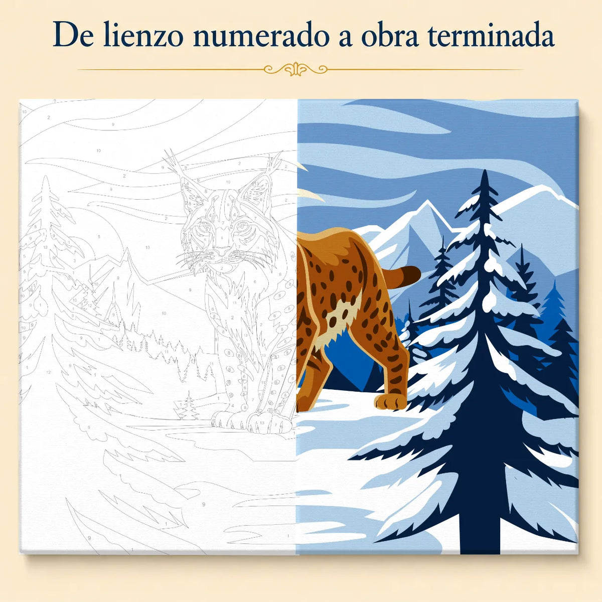 Kit de Lienzo para Pintar por Números - Lince