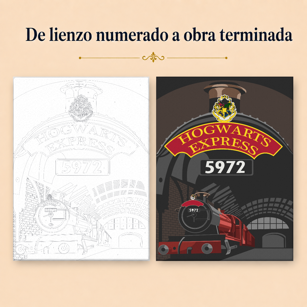 Kit de Lienzo para pintar por números - Tren Hogwarts Express Harry Potter
