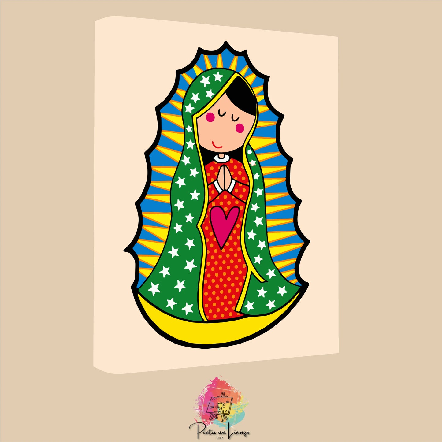 Kit para pintar por números - Virgen de guadalupe animada