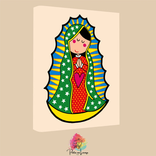 Kit para pintar por números - Virgen de guadalupe animada